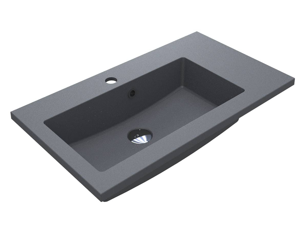 Umywalka BARCELONA 700 L MIRASTONE SZARA