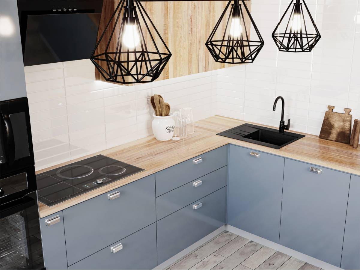 Zlew kuchenny BODRUM 650 czarny z brokatem